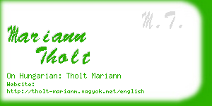 mariann tholt business card